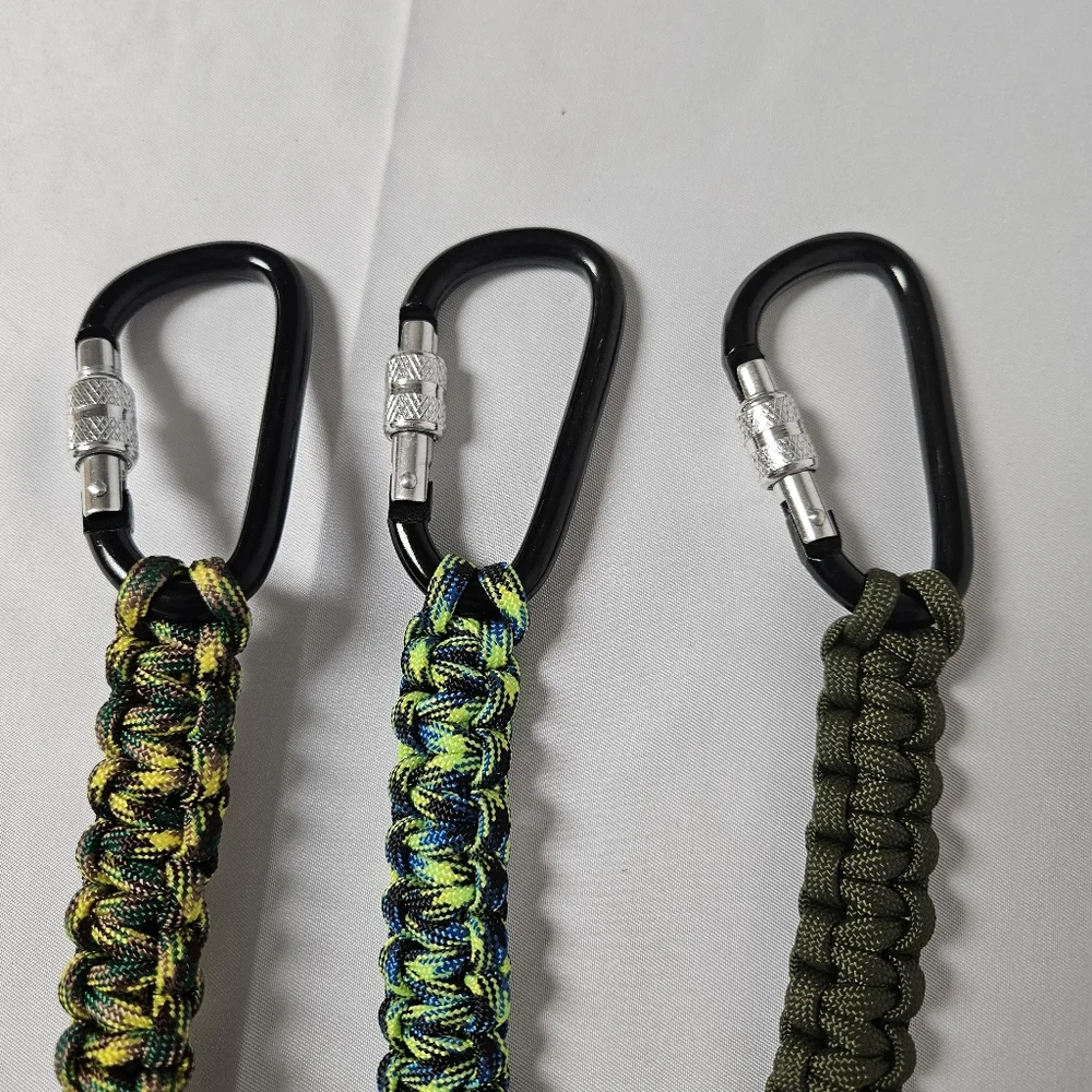 Paracord 550 Cord Keychain‎ Set with Carabiner